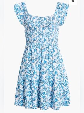 Lilly Pulitzer Jilly smocked dress in "Resort White Shell 🐚” print